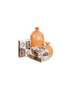 Pitt Plastics P4030B Buff Trash Bags - 33 x 39 - 33 Gallon Capacity - Extra Heavy Duty - 1.1 Mil - 100 per case - Flat Pack